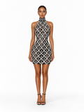 Crystal Lattice Mini Dress